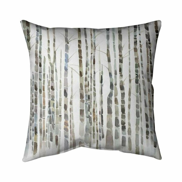 Fondo 20 x 20 in. Birch Trees Forest-Double Sided Print Indoor Pillow FO2794531